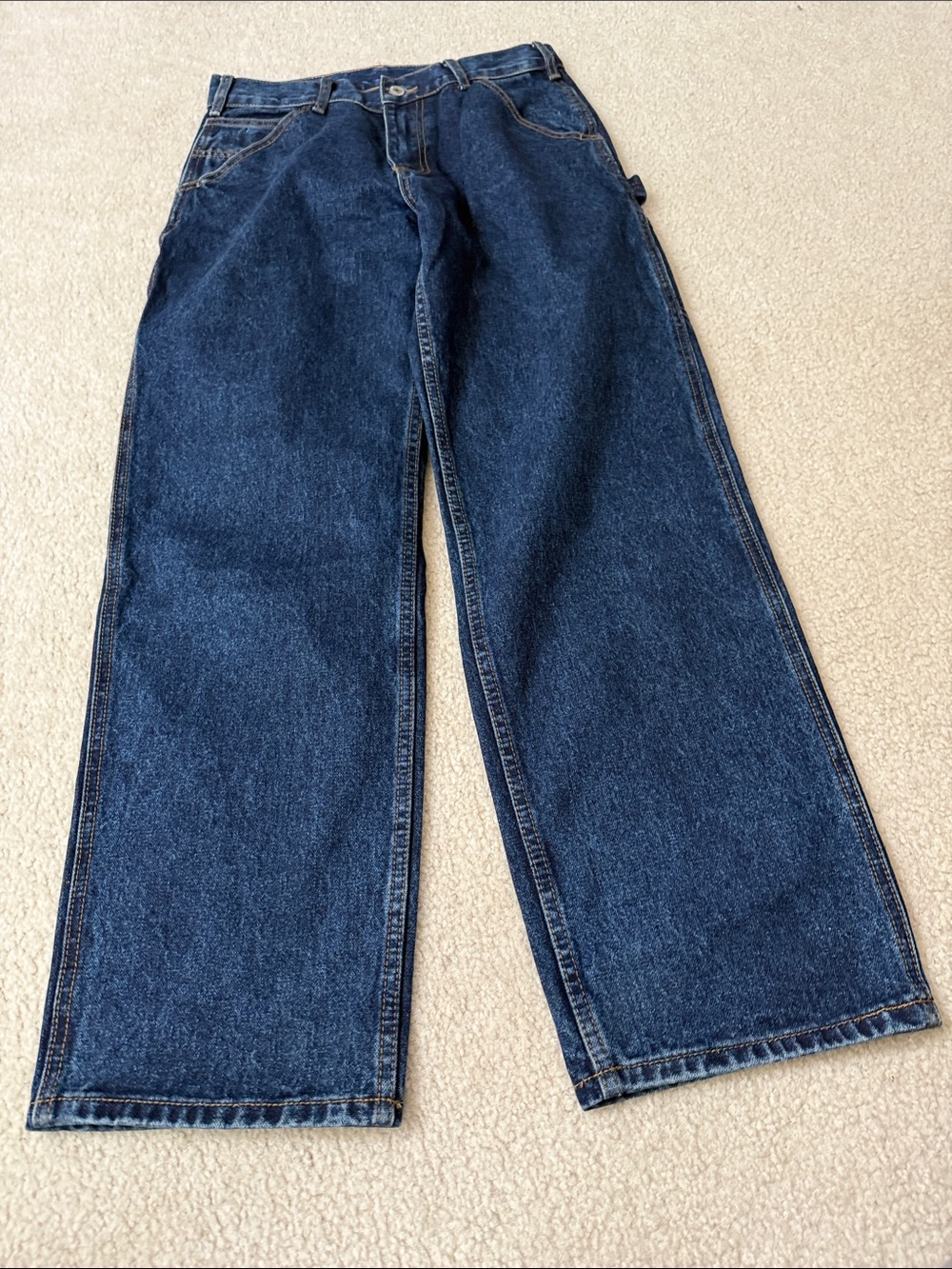 NWOT Brand Melville Women's Straight-Leg Denim Pants in Dark Blue